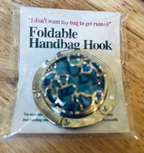 Foldable handbag hook