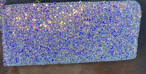 Multi color glitter wallet