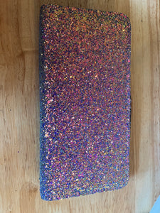 Multi color glitter wallet